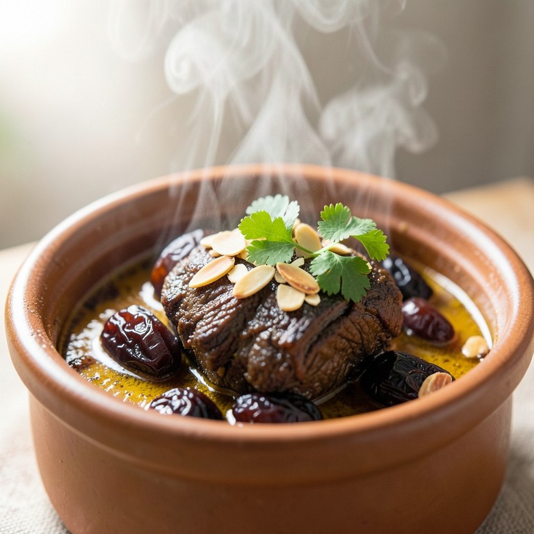 Tajine d'Agneau aux Pruneaux et Amandes