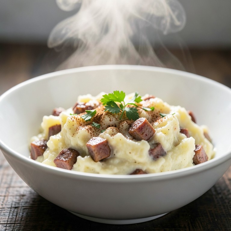 Puré Rústico de Papa con Salchicha y Canela