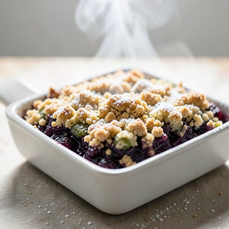 Crumble Rústico de Uva com Cobertura Crocante