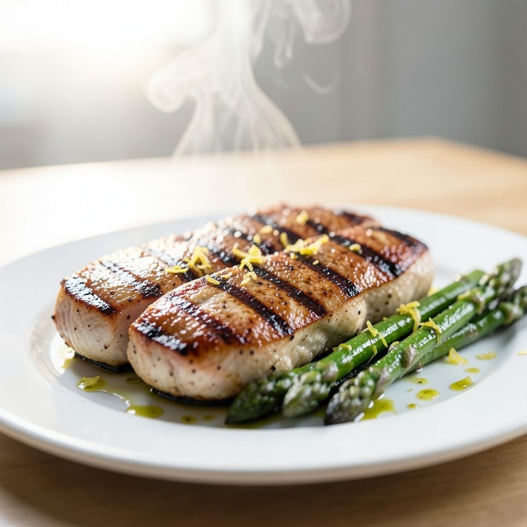 Frango Grelhado com Aspargos e Limão (Saudável)