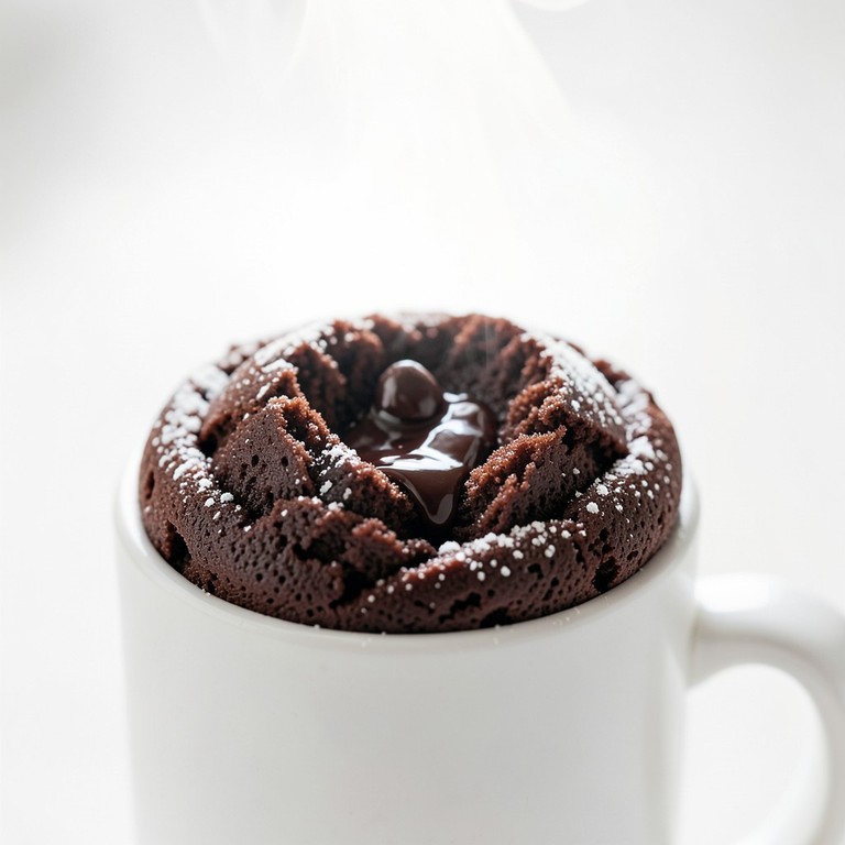 Pastel de Taza de Chocolate Clásico al Microondas