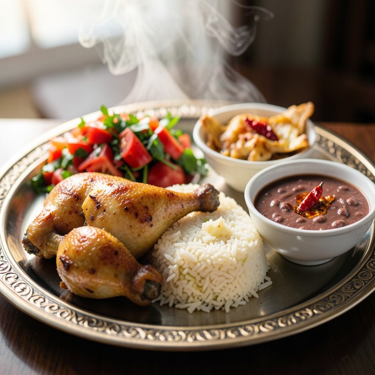 Klasik Türk İftar Sofrası: Mercimek Çorbası, Fırında Tavuk But, Tereyağlı Pilav ve Gavurdağı Salatası