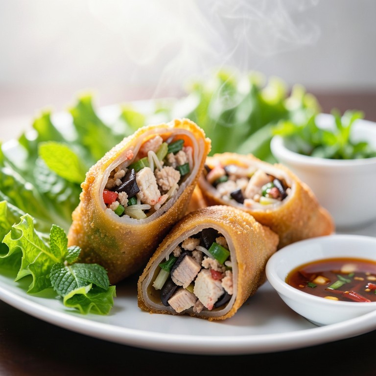 Nems Traditionnels aux Miettes de Crabe et Viandes Hachées