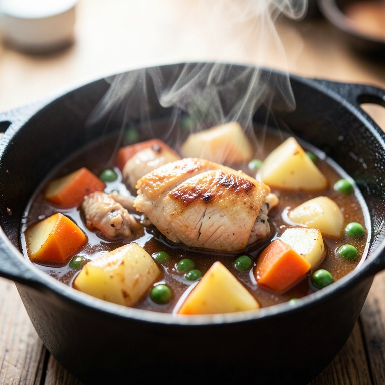 Estofado de Pollo y Verduras en Una Sola Olla