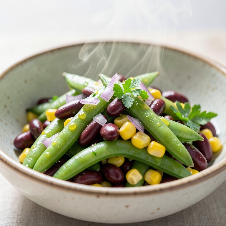 Salade de Haricots Rouges, Maïs et Haricots Verts Fraîcheur