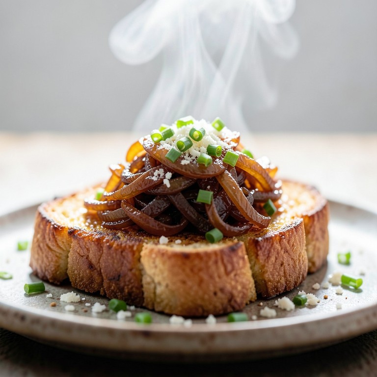 Savory French Toast with Caramelized Onions