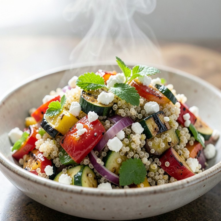Salade de Quinoa aux Légumes Grillés et Feta