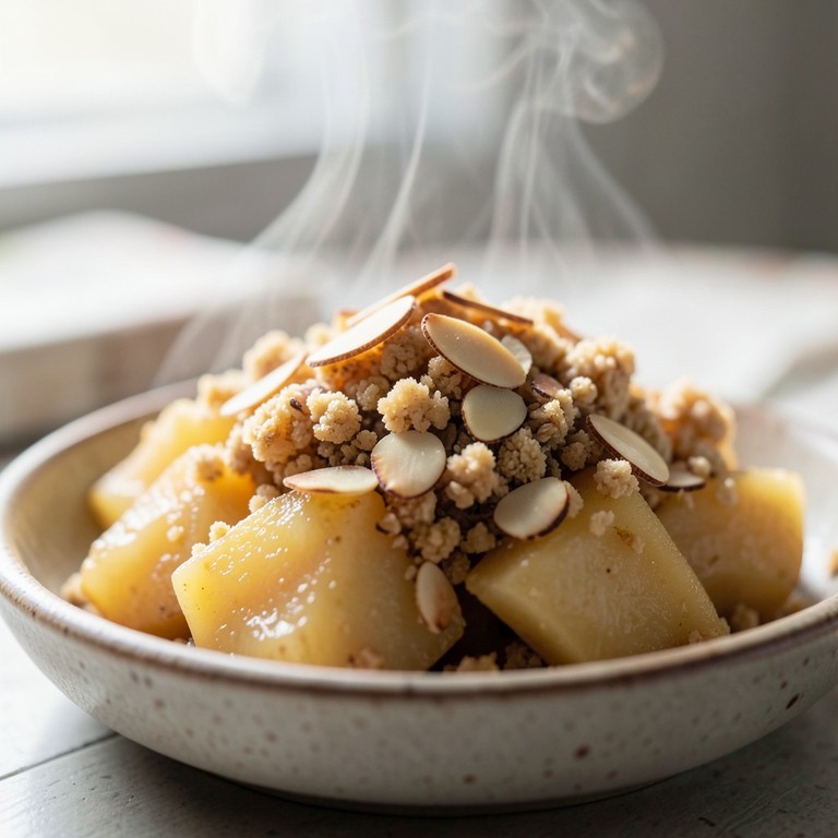 Crumble rapide poire-amande