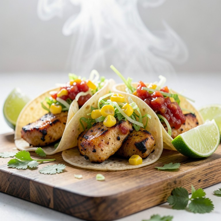 Tacos au Poisson Blanc et Salsa Roja Maison