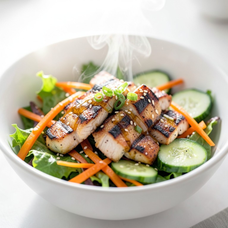 Kip Bulgogi Salade Kom met Sesam-Gember Dressing