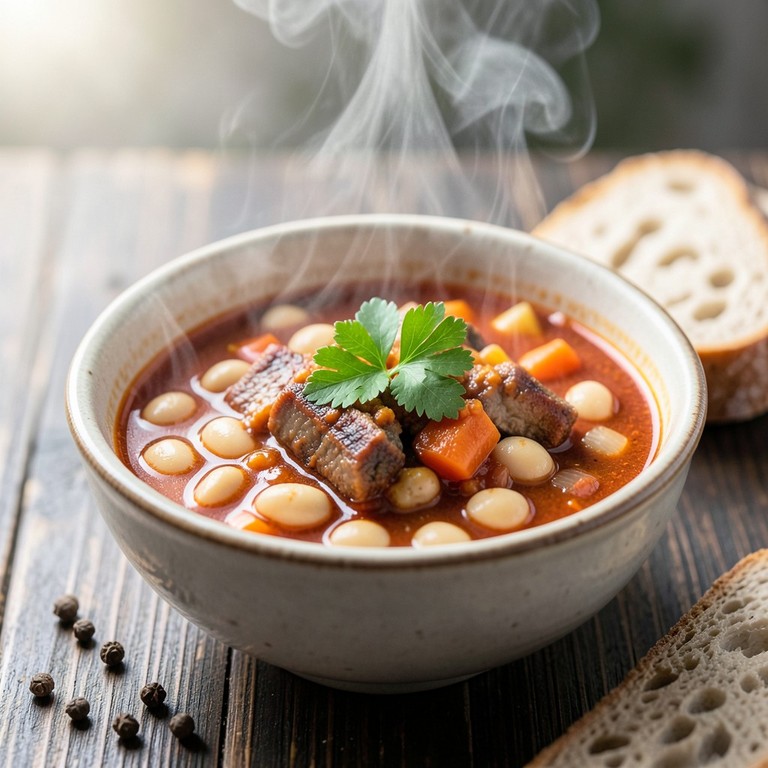 Klassische Serbische Bohnensuppe (Pasulj)