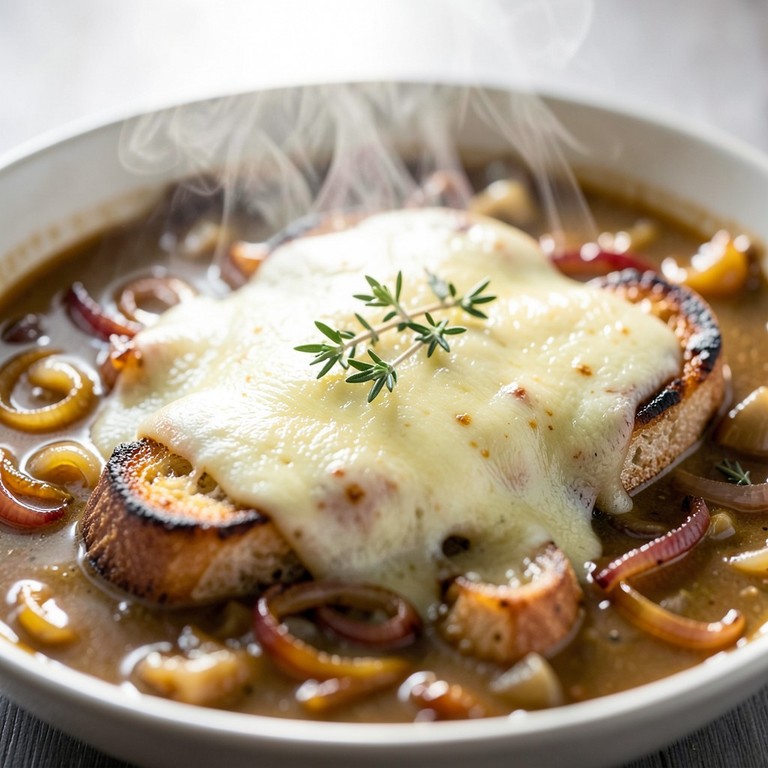 Franse Uiensoep met Diverse Uien, Witte Wijn en Tijm