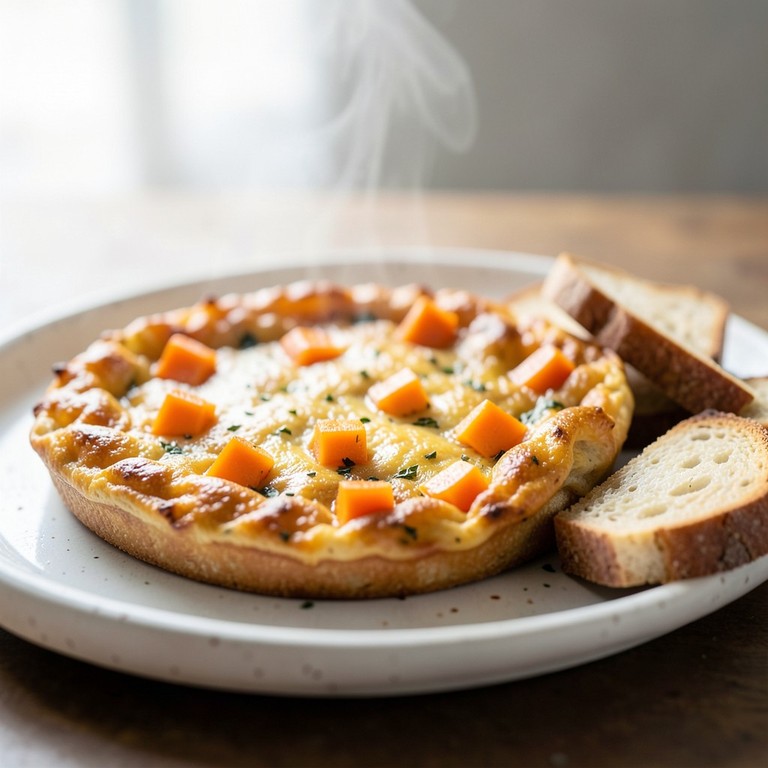 Frittata di Zucca e Uova con Pane Croccante
