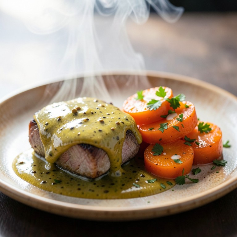 Filet Mignon de Porc à la Moutarde et Carottes Vichy