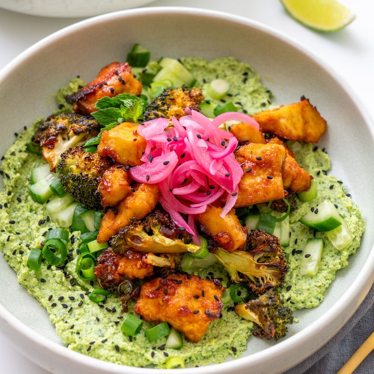 Gochujang Brokkoli-Tofu-Bowl