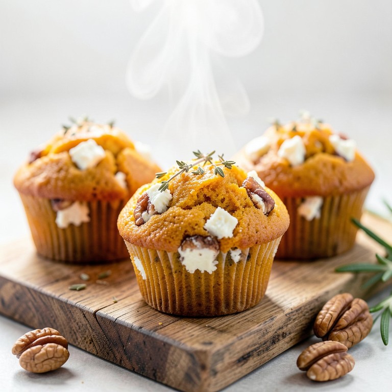Muffins Salés Potiron, Chèvre et Noix à la Protéine