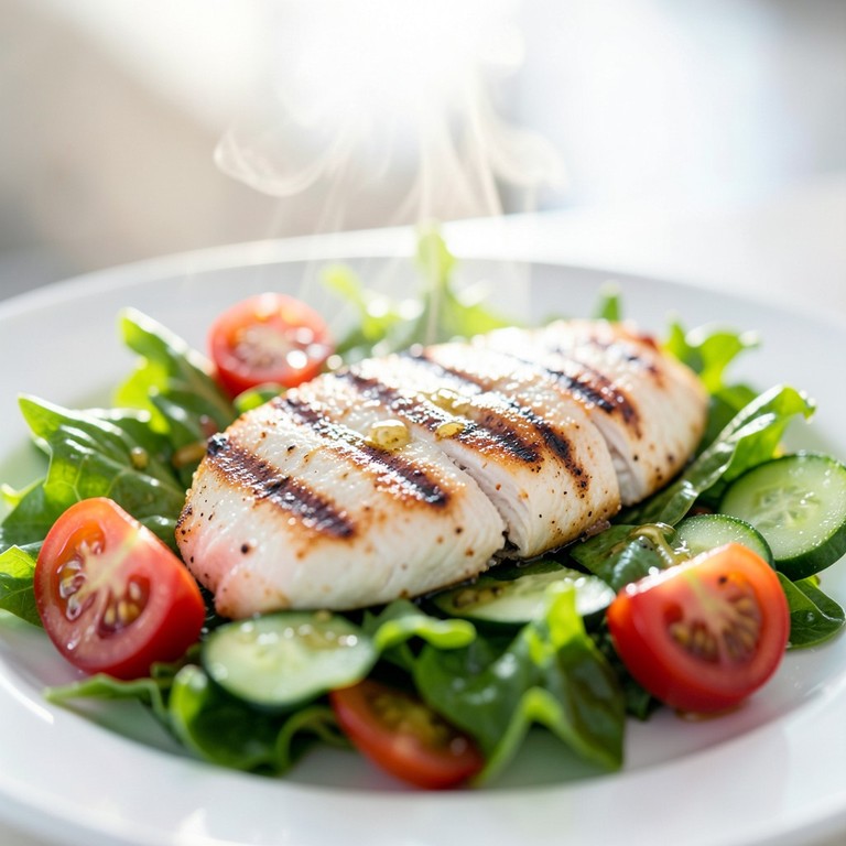 Petto di Pollo Grigliato con Insalata Mista