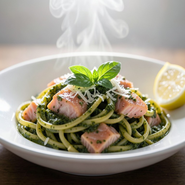 Pâtes au Saumon et Pesto Classique