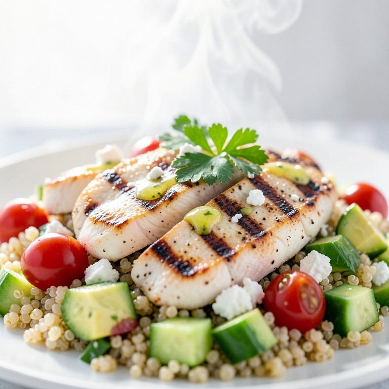 Proteinrik Kylling- og Quinoasalat med Feta