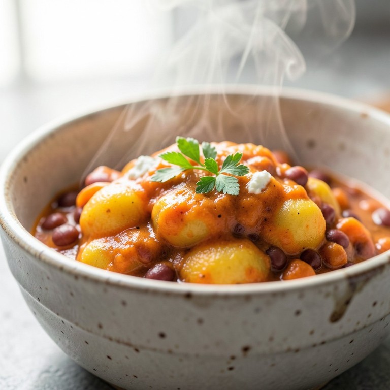 Gnocchis Express aux Lentilles Corail, Sauce Crémeuse Carotte & Feta (2)