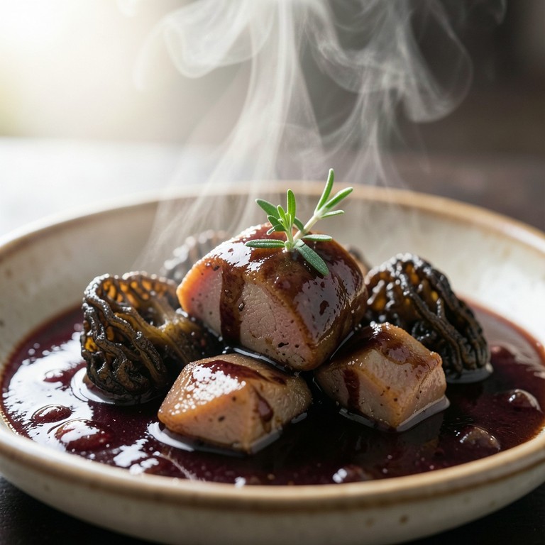 Réduction de Porto aux Morilles et Foie Gras