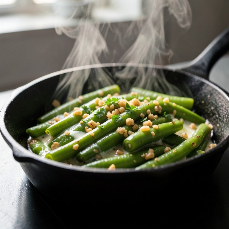Haricots Verts Sautés à l'Ail et au Beurre