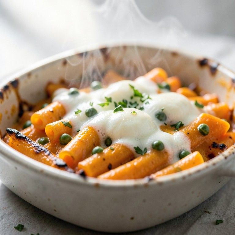 Gratin de Pâtes Express Courge-Coco-Mozza aux Pois Cassés