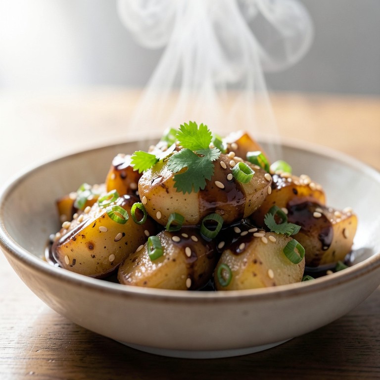 Spicy Soy and Cilantro Potato Salad
