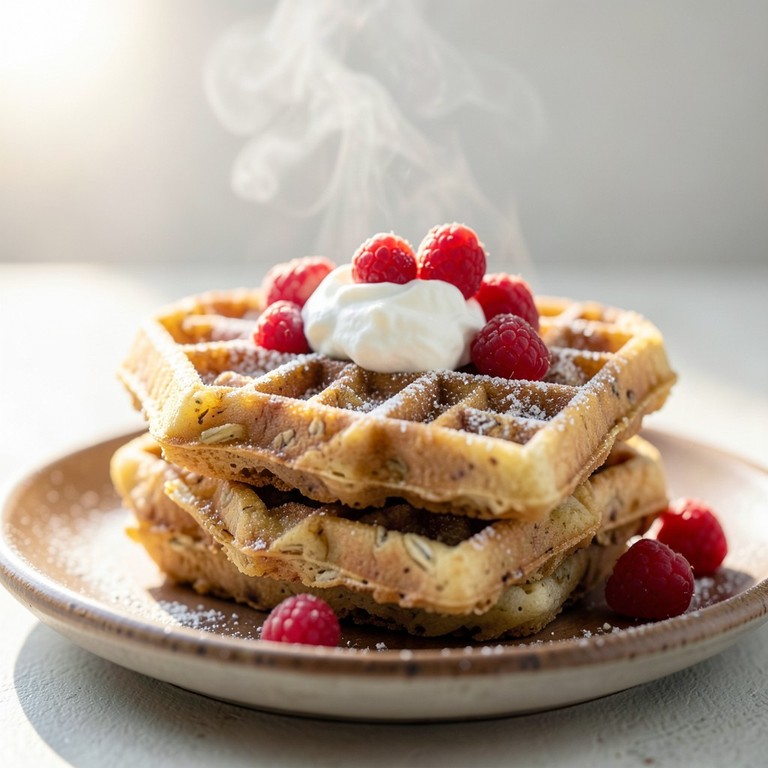 Proteinrike havrevaffler