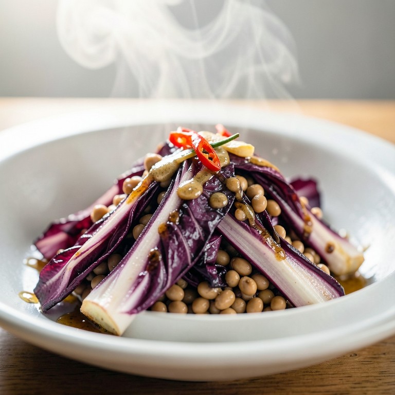 Insalata calda di radicchio tardivo e lenticchie