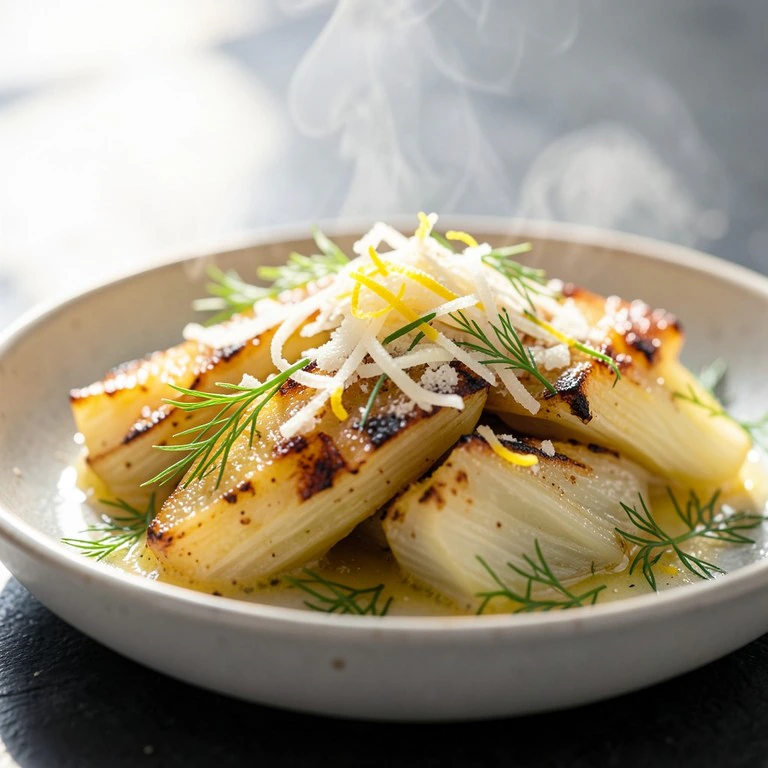 Fenouil braisé au citron et parmesan