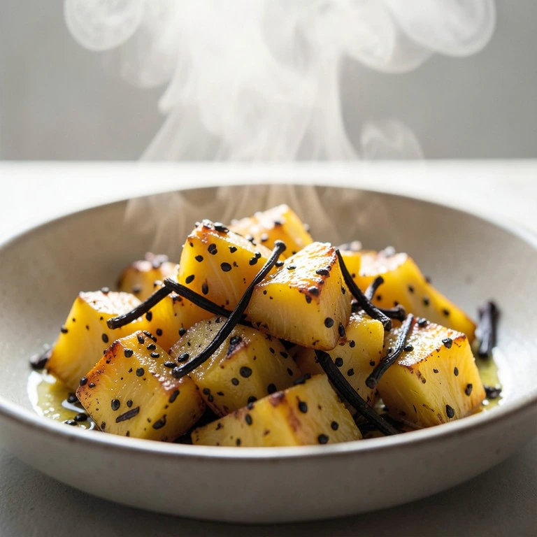 Ananas sauté aux clous de girofle et vanille