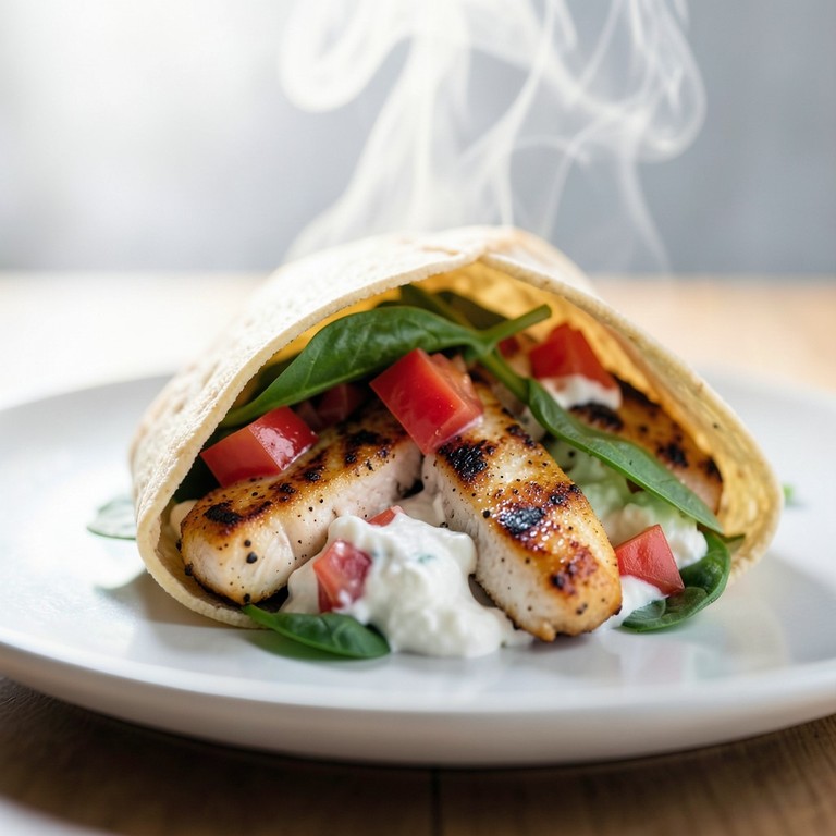 Eiwitrijke Kip- en Tomatenwrap met Cottage Cheese