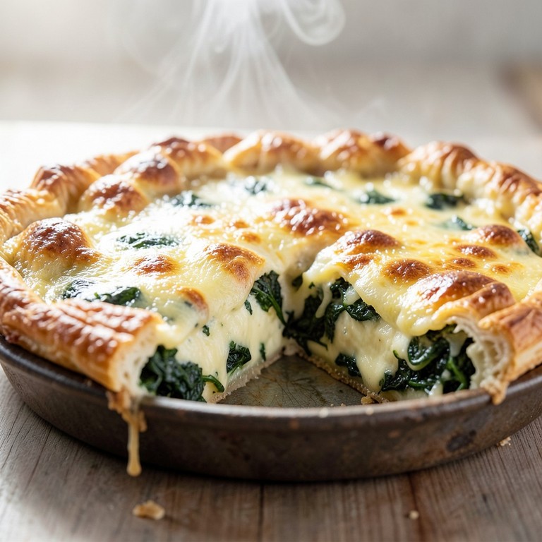 Klassische Spinatwähe mit Käse