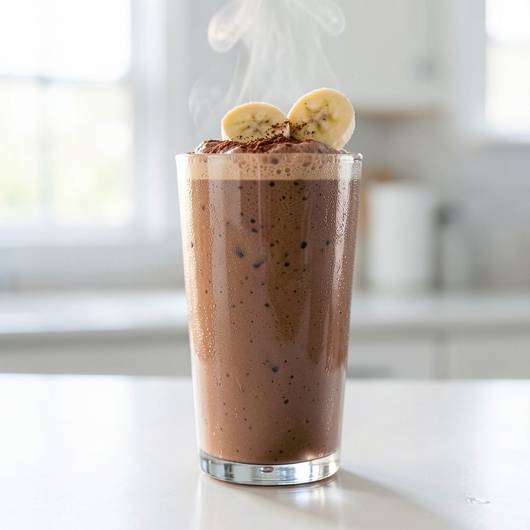 Klassischer Schoko-Bananen-Proteinshake