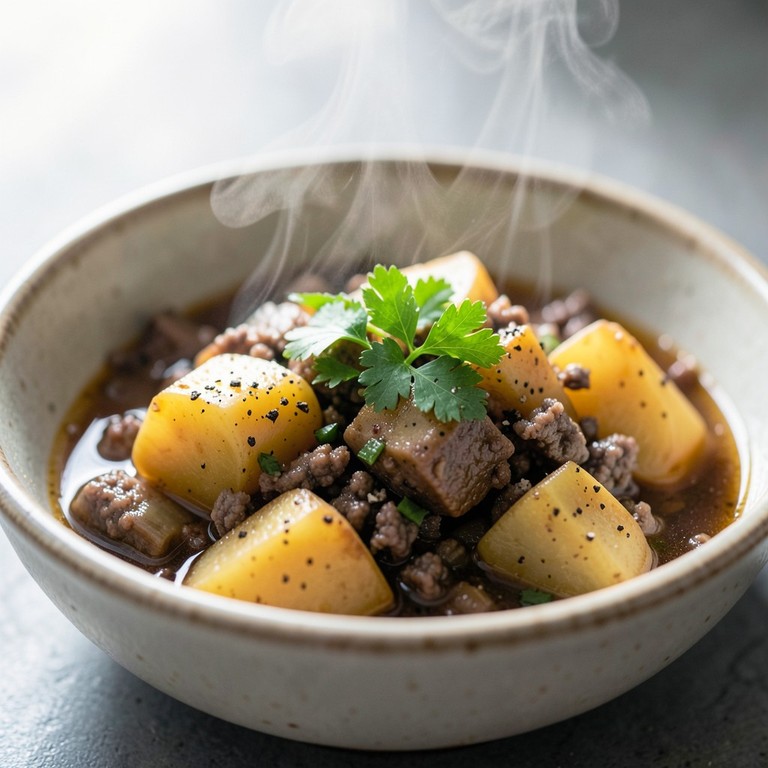 Herzhafter Sellerie-Hackfleisch-Eintopf