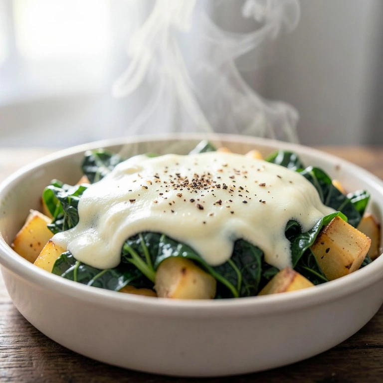 Gratinée de blettes et pommes de terre fondantes au camembert