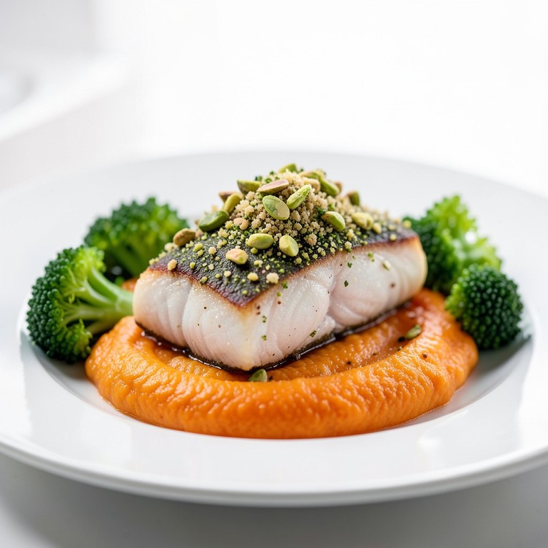 Dos de cabillaud en croûte de pistaches