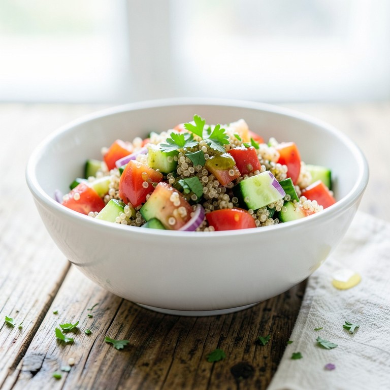 La entrada: Ensalada de Quinoa con Vegetales Frescos
