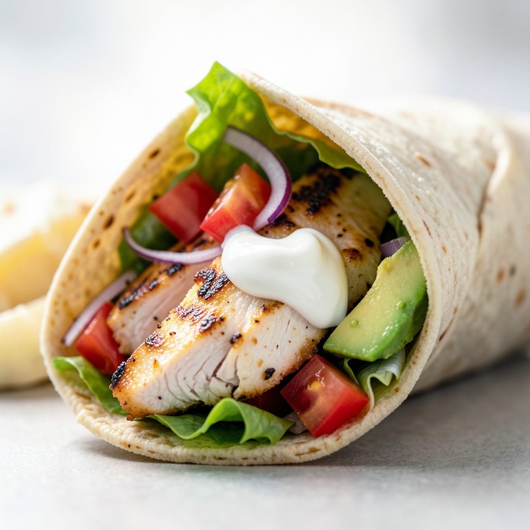 Wrap integral de pollo y aguacate