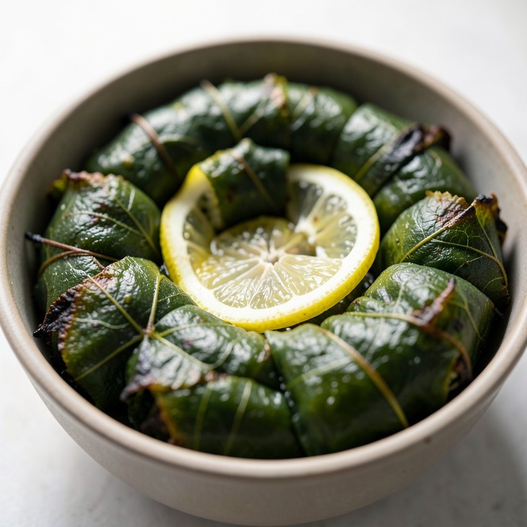 Sarma tradicional de hojas de parra