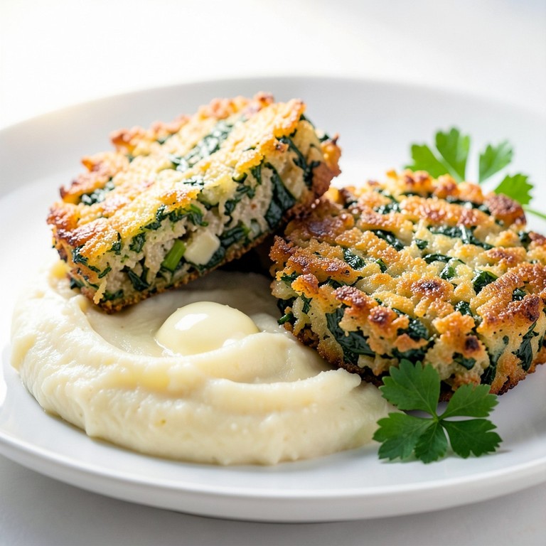 Fritos de Acelga Tradicionales con Puré de Papas Cremoso