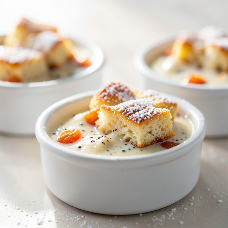 Vanilla Bean and Apricot Bread Pudding