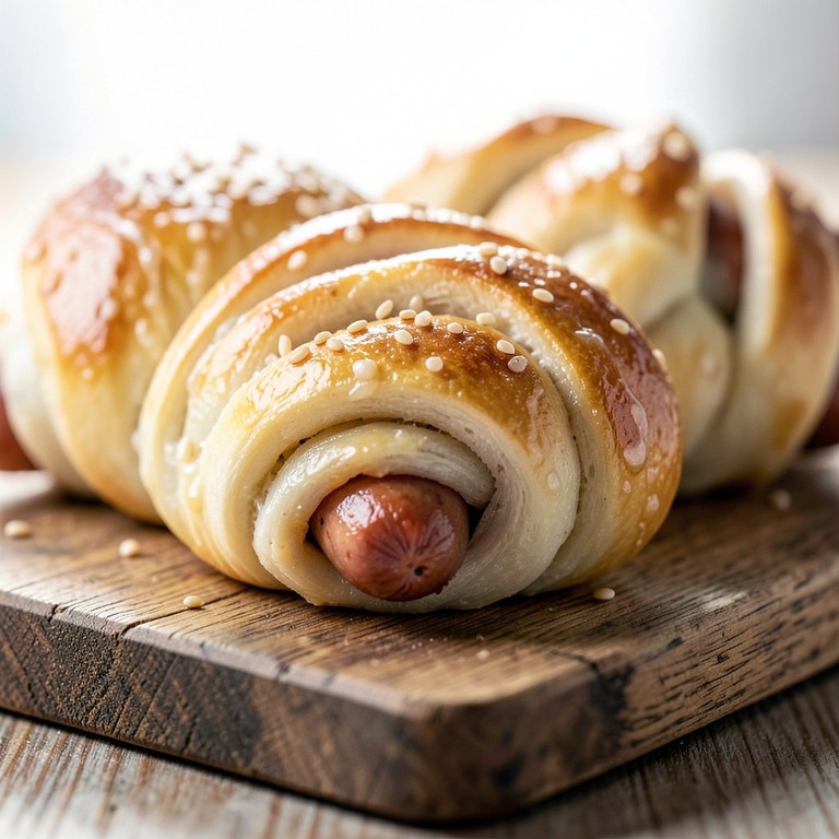 Classic Chicken Sausage Rolls in Fluffy Yeast Dough