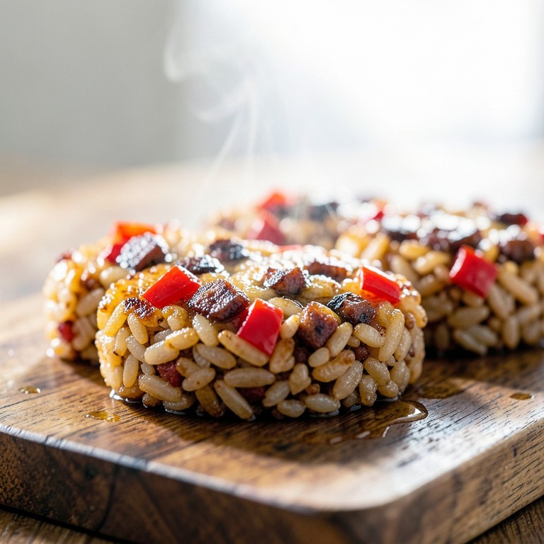 Galettes de riz croustillantes au chorizo