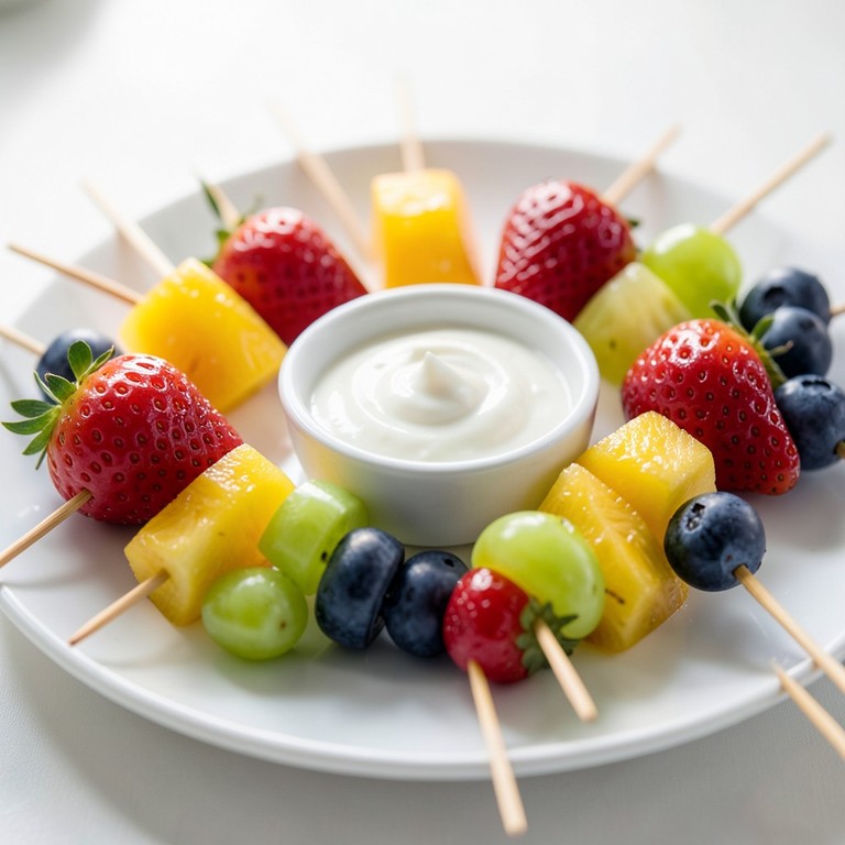 Brochetas de Frutas de Colores