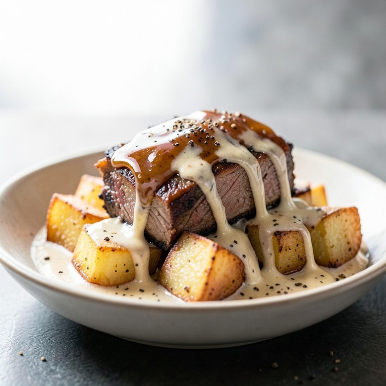 Burger de porc effiloché express façon poutine