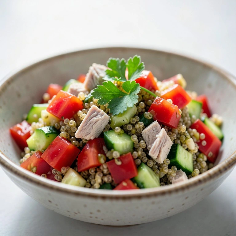 Salade méditerranéenne au quinoa et thon