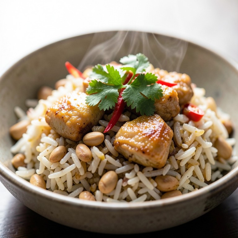 Indonesische Nasi Goreng met Kokos en Pinda