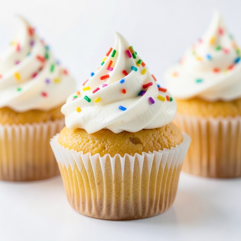 Classic Vanilla Sprinkle Cupcakes